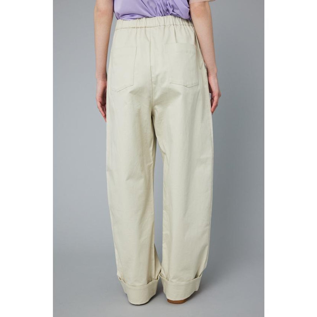 ヘリンドットサイ HeRIN.CYE Cocoon cuff pants （KHA