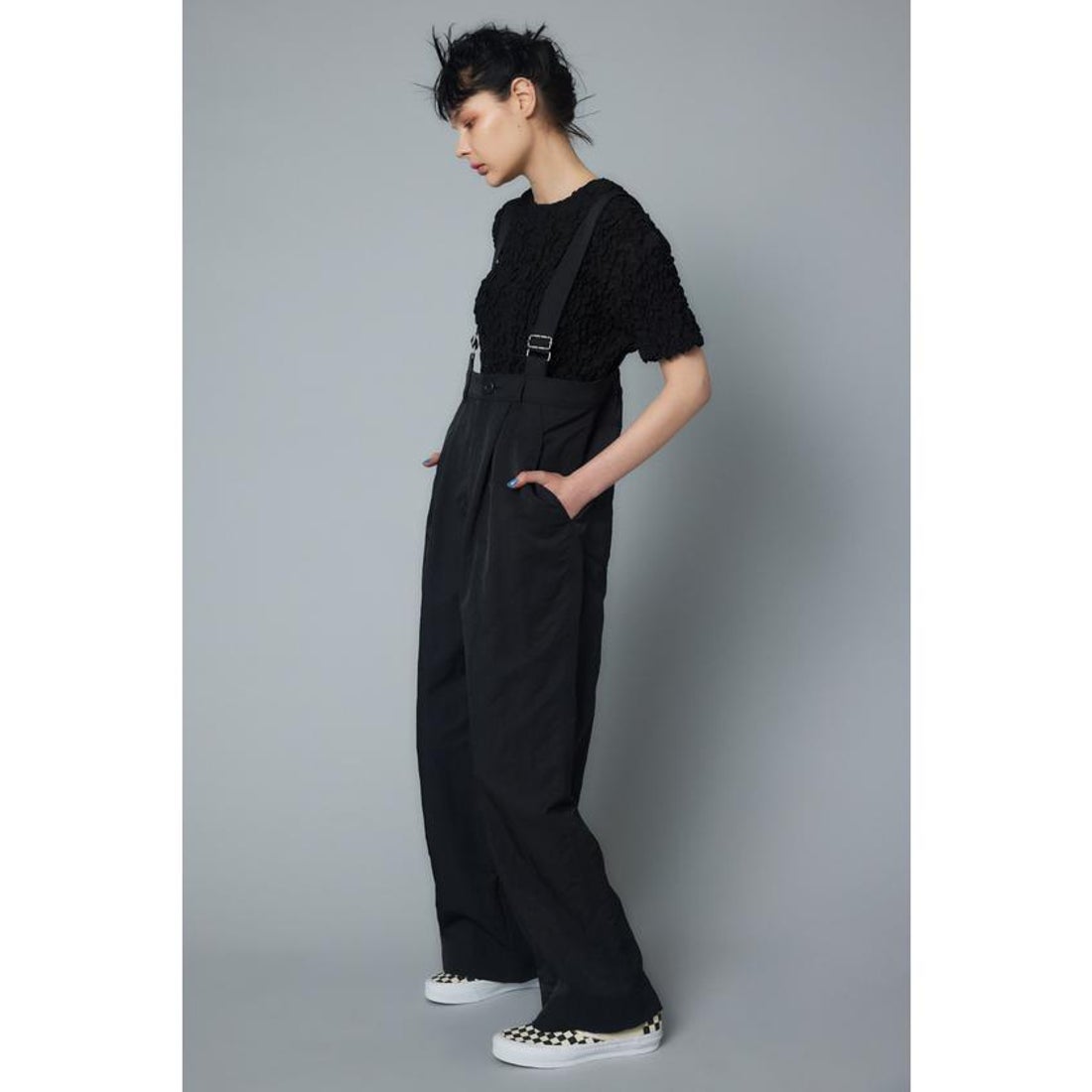 ヘリンドットサイ HeRIN.CYE Wide salopette （D/BLU3