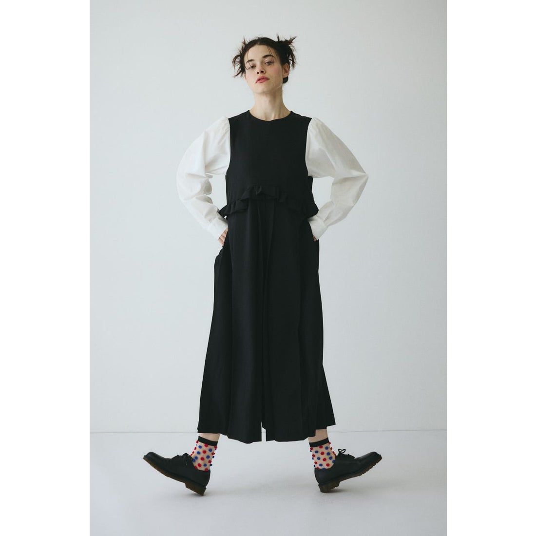 ヘリンドットサイ HeRIN.CYE ［予約］Many tuck all in one （BLK