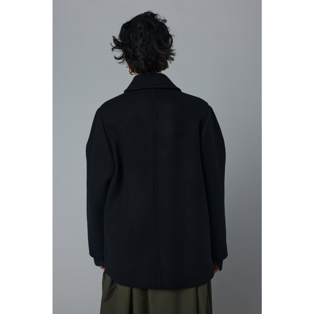 HeRIN.CYE Round body wool coat BLK -ファッション通販 FASHION WALKER