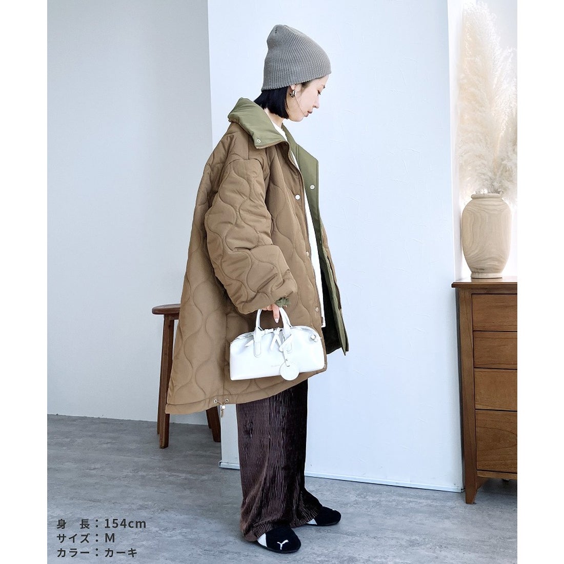 レカ reca リバーシブルスタンドカラーモンスターコート（y8211