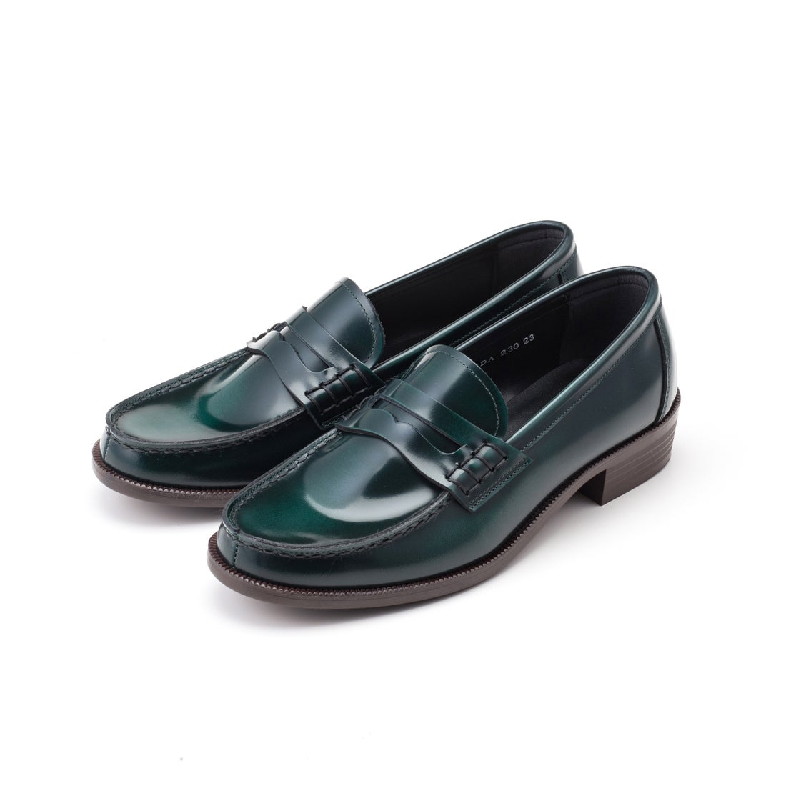 ハルタ HARUTA レザーカジュアルコインローファー（グリーン