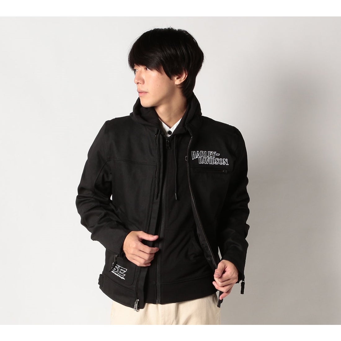 HARLEY-DAVIDSON フレイムス刺繍 ベルベットジャケット M Harley