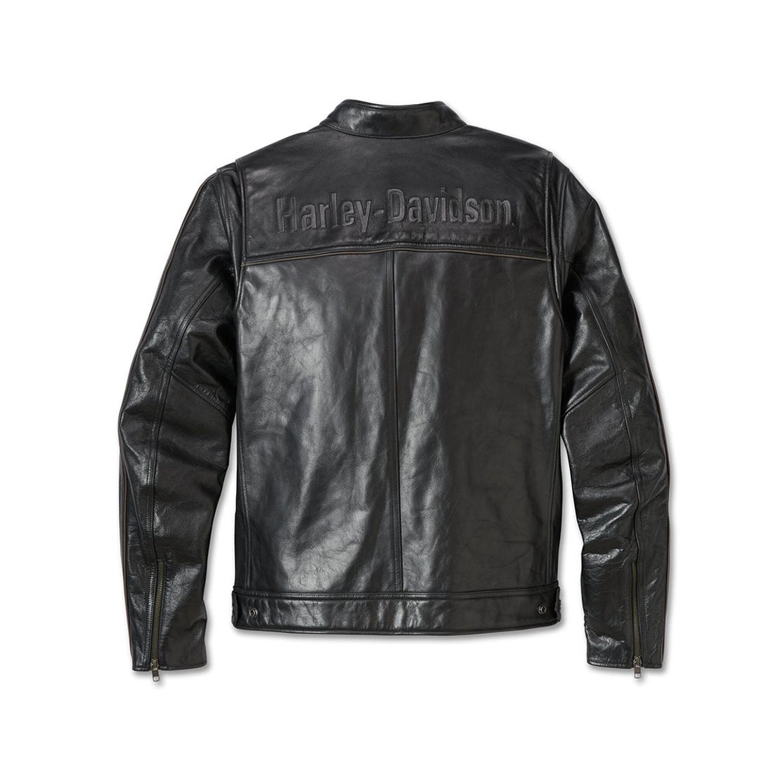 H-Dレイヤリングシステムのカフェレーサーレザージャケット -ハーレー