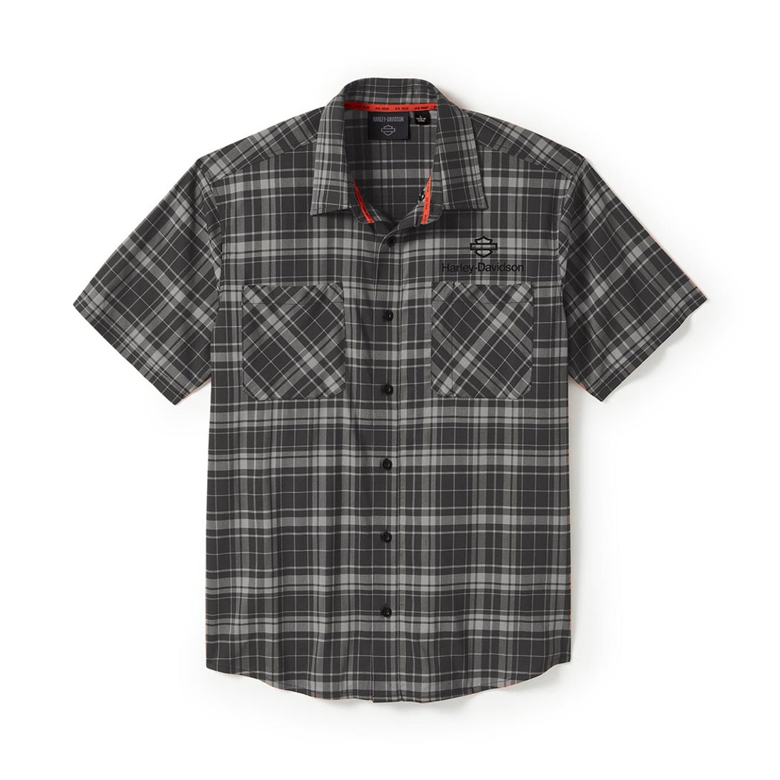 H-D(R) TECH クールマックス チェック半袖シャツ -ハーレー