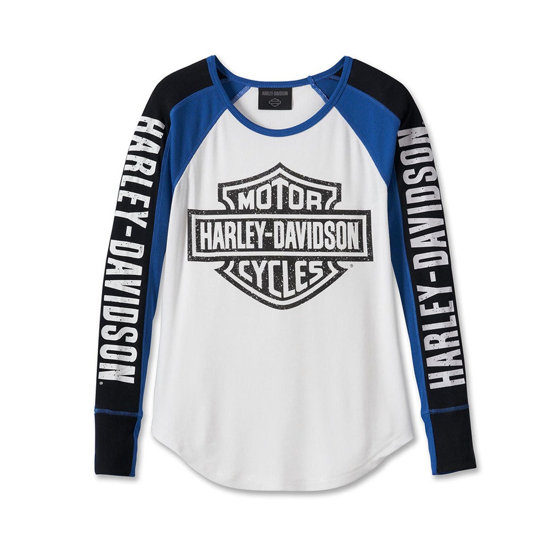 バー＆シールドラグランロングスリーブTシャツ -ハーレーダビッドソン