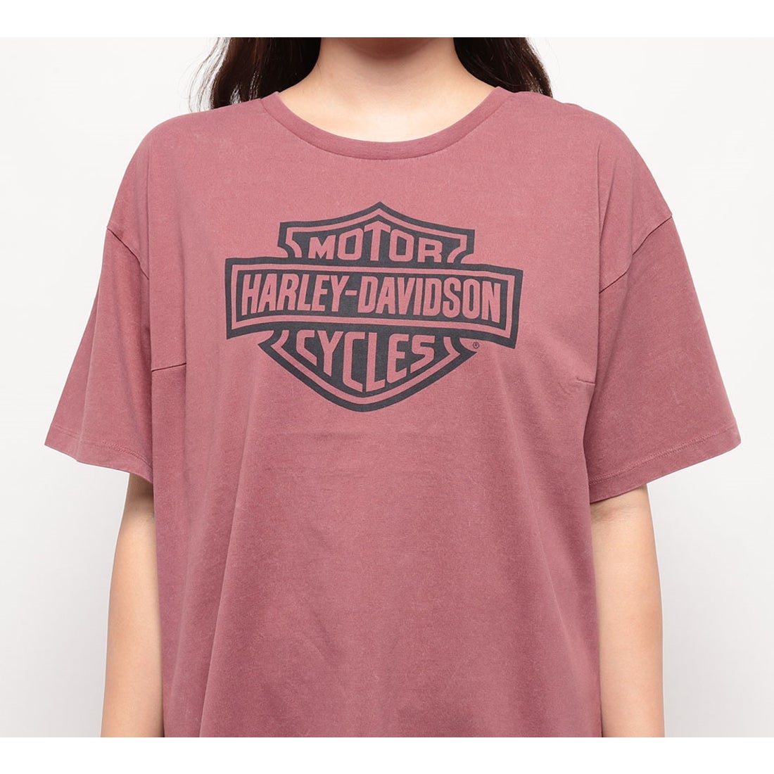 バー＆シールドオーバーサイズボクシーTシャツ -ハーレーダビッドソン