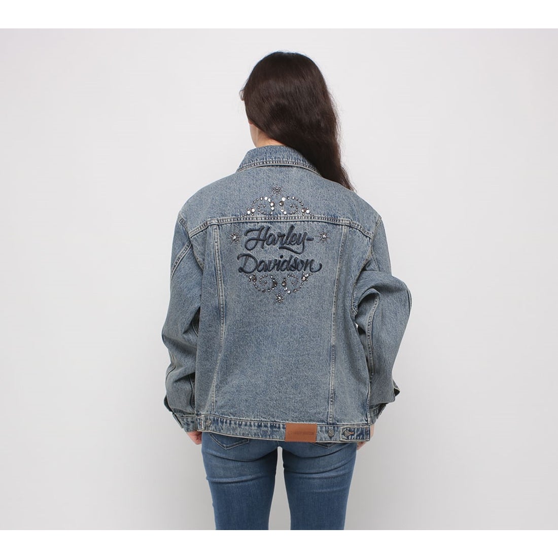 スタッティドアウトエンベリッシュドデニムジャケット -ハーレー