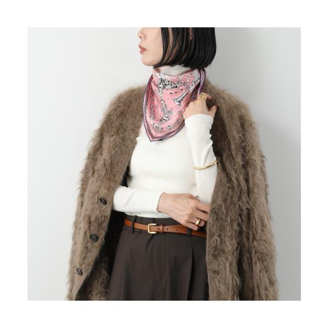 エルメス Hermes HERMES スカーフ CARRE カレH 55×55 シルクバンダナ