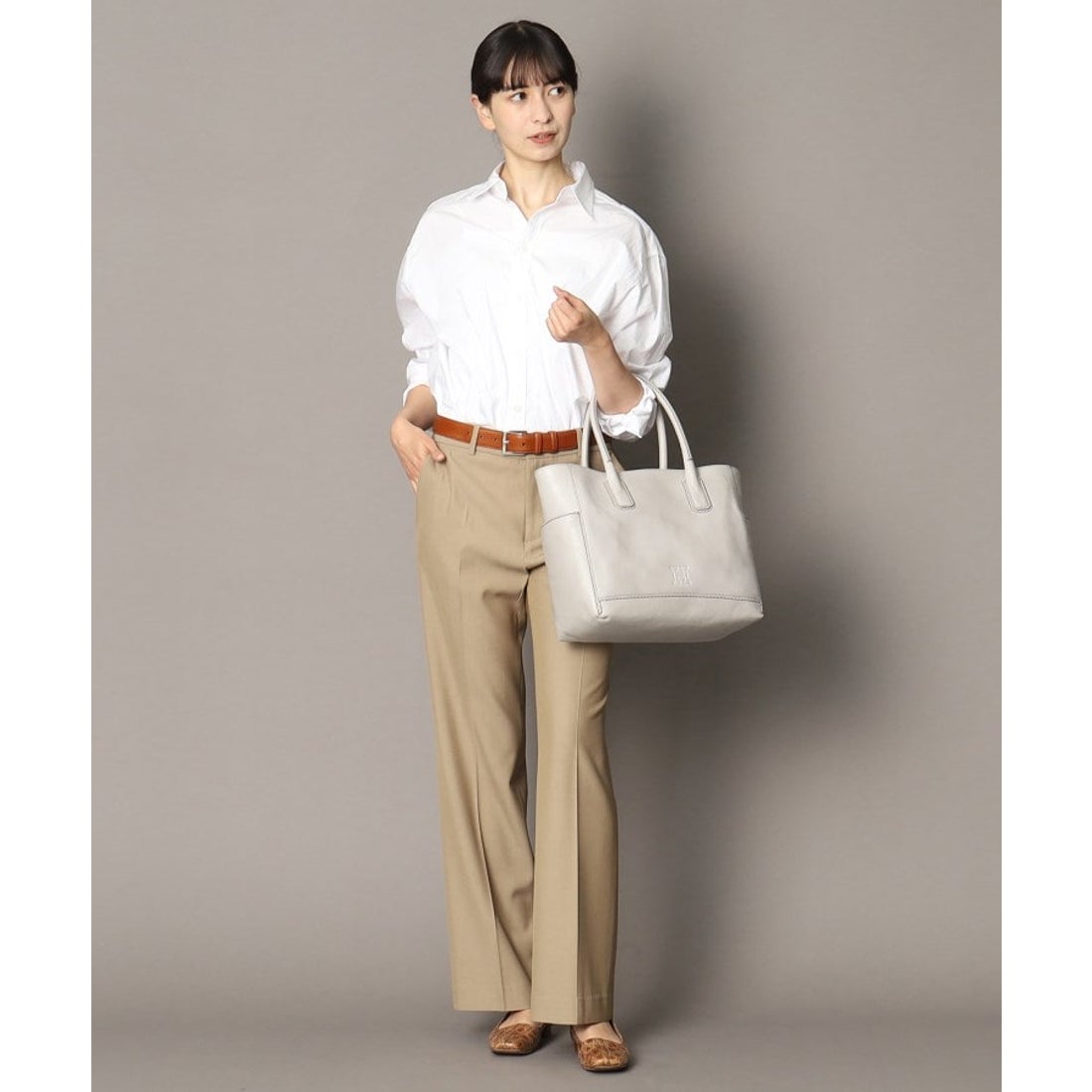 ヒロフ HIROFU ◇【デュオ】レザートートバッグ L 本革 A4サイズ