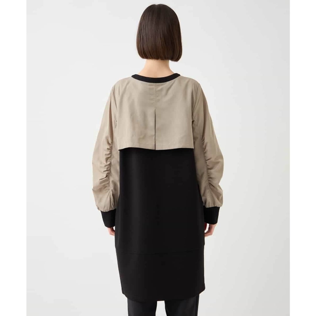ヒロコ ビス HIROKO BIS タフタジョイントデザインチュニック