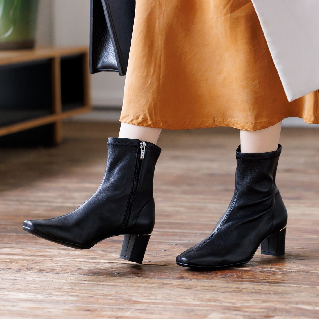 ヒミコ 卑弥呼 シープレザーストレッチブーツ/621404 （ブラック） -靴