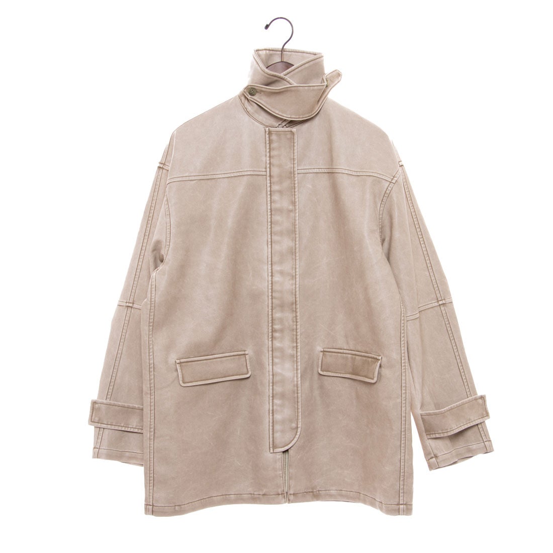 ナウンレス NOUNLESS CRASH FAKE LEATHER JACKET （BEIGE