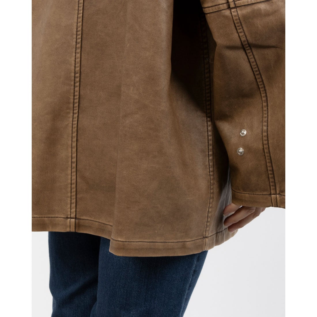 ナウンレス NOUNLESS CRASH FAKE LEATHER JACKET （BEIGE