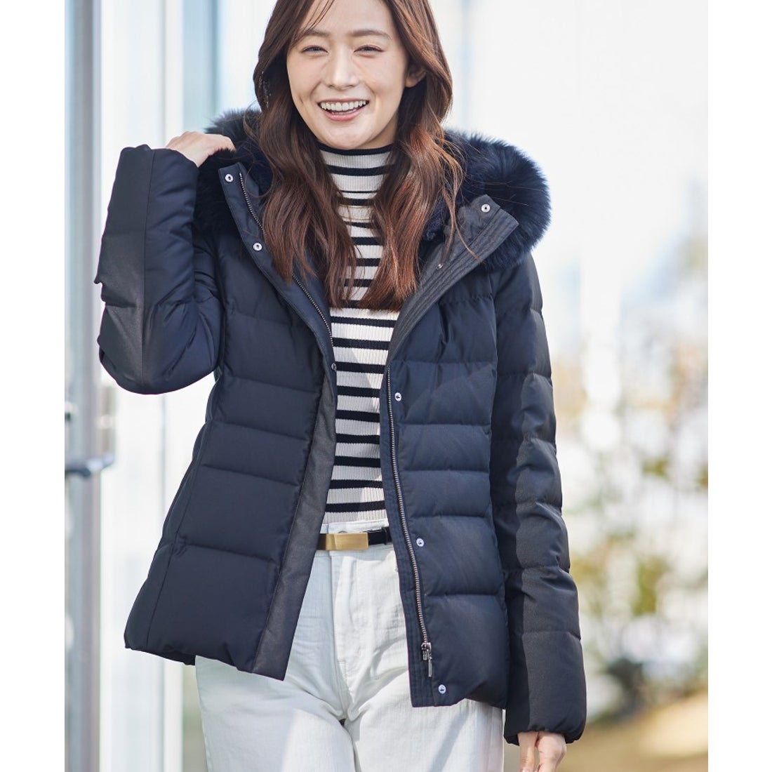 インディヴィ INDIVI 【名品／撥水／抗菌防臭】ショート丈 リサイクル