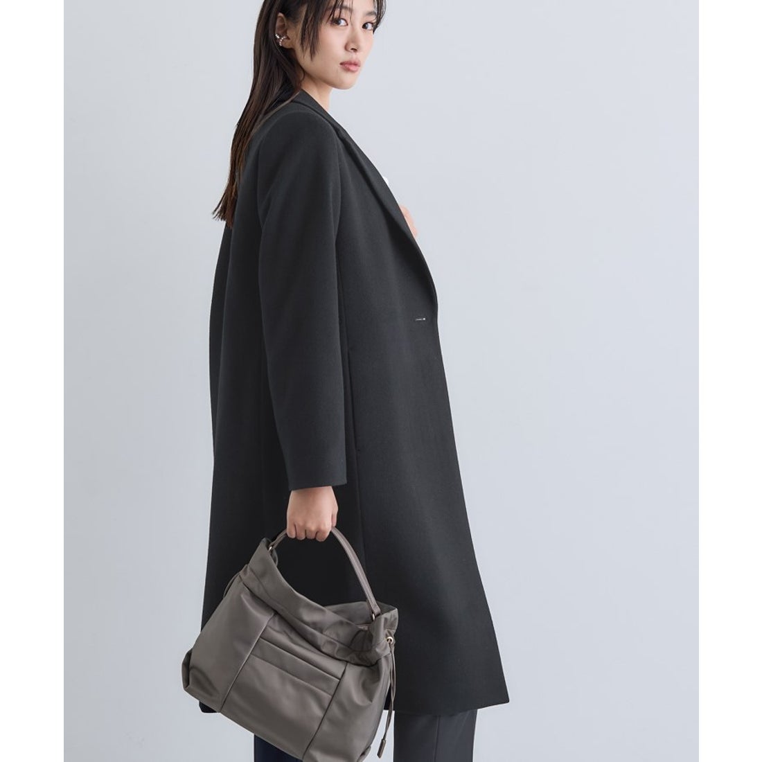 インディヴィ INDIVI 【名品コート／日本製】ウール100％チェスター