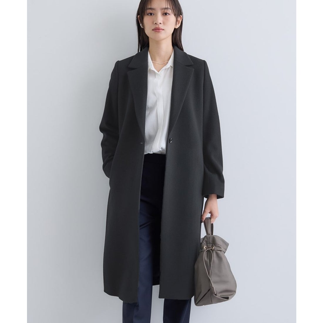 インディヴィ INDIVI 【名品コート／日本製】ウール100％チェスター