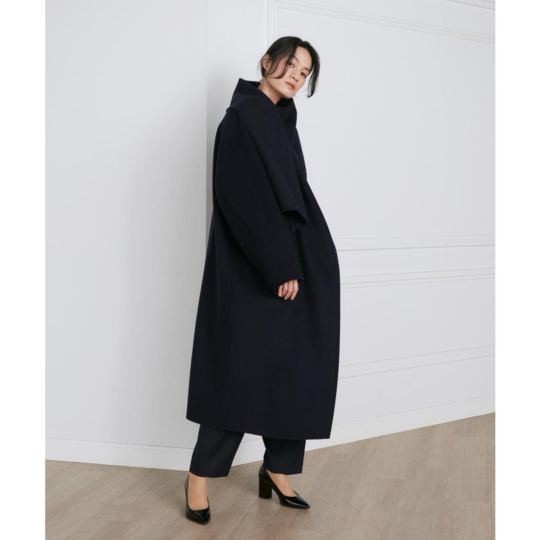 イネド INED ストール風ラップリバーコート《la veille by SUPERIOR