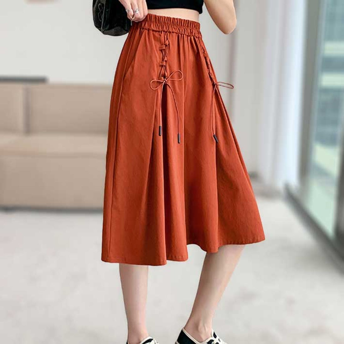 アイカ ica ガウチョパンツ キュロットパンツ ハーフパンツ ワイド