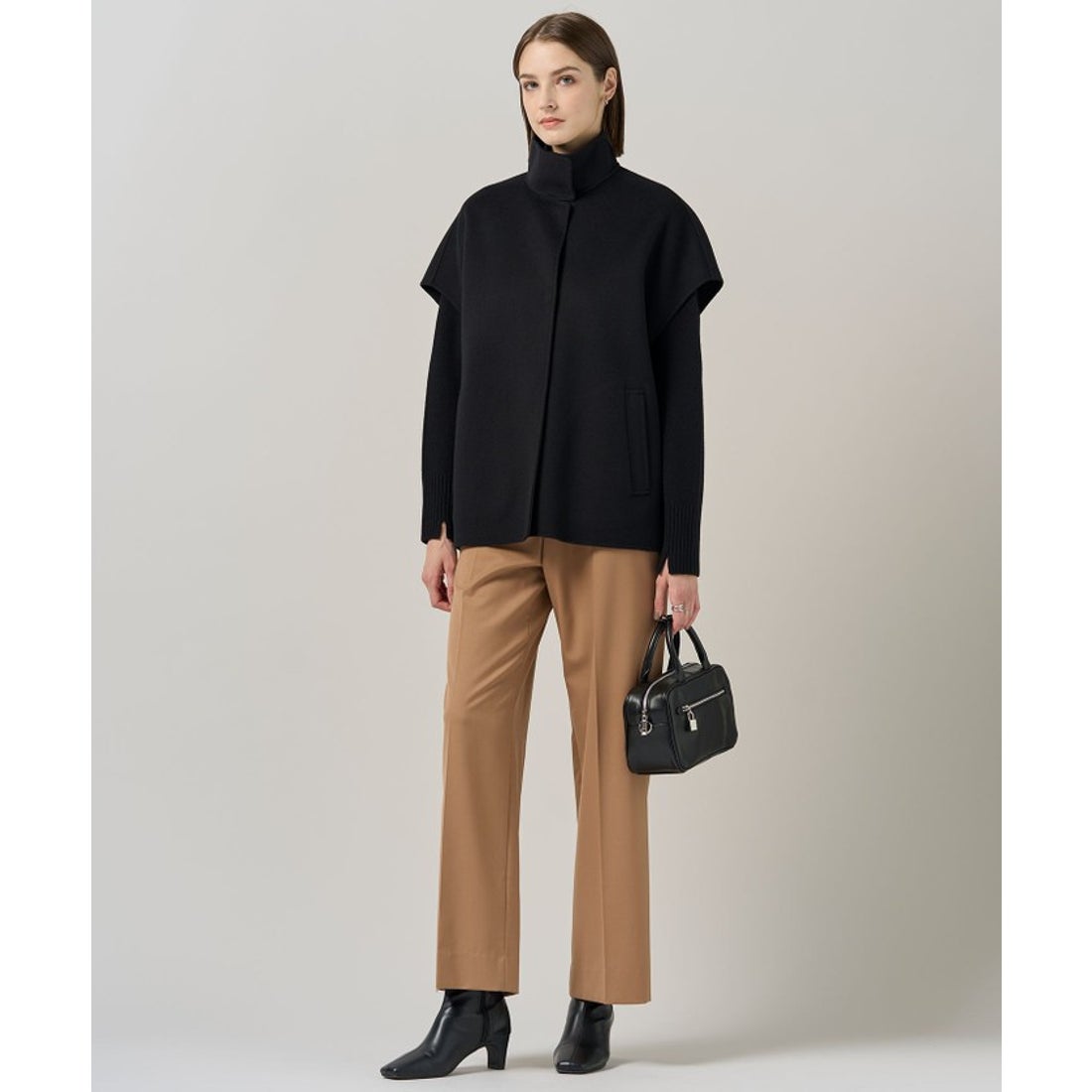 アイシービー オオキイサイズ ICB L WoolRever スタンドカラージレ