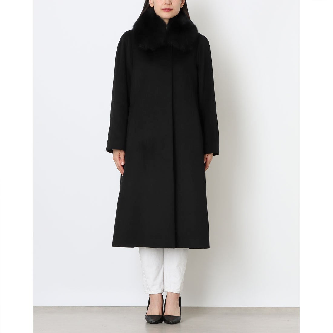 ジョワクレール Joieclair カシミヤ100%コート フォックス衿