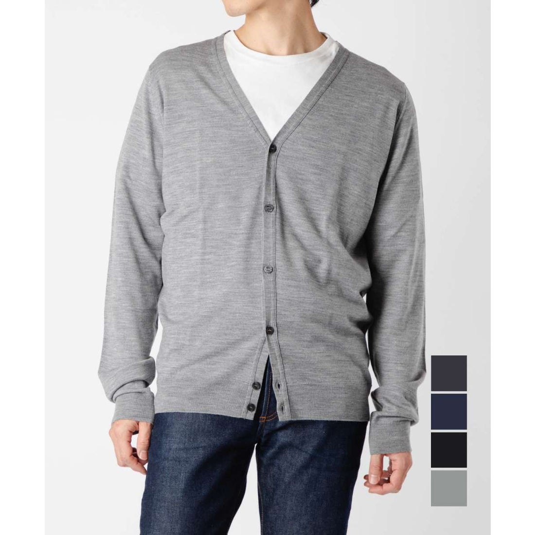 ジョンスメドレー JOHN SMEDLEY PETWORTH カーディガン メンズ 長袖