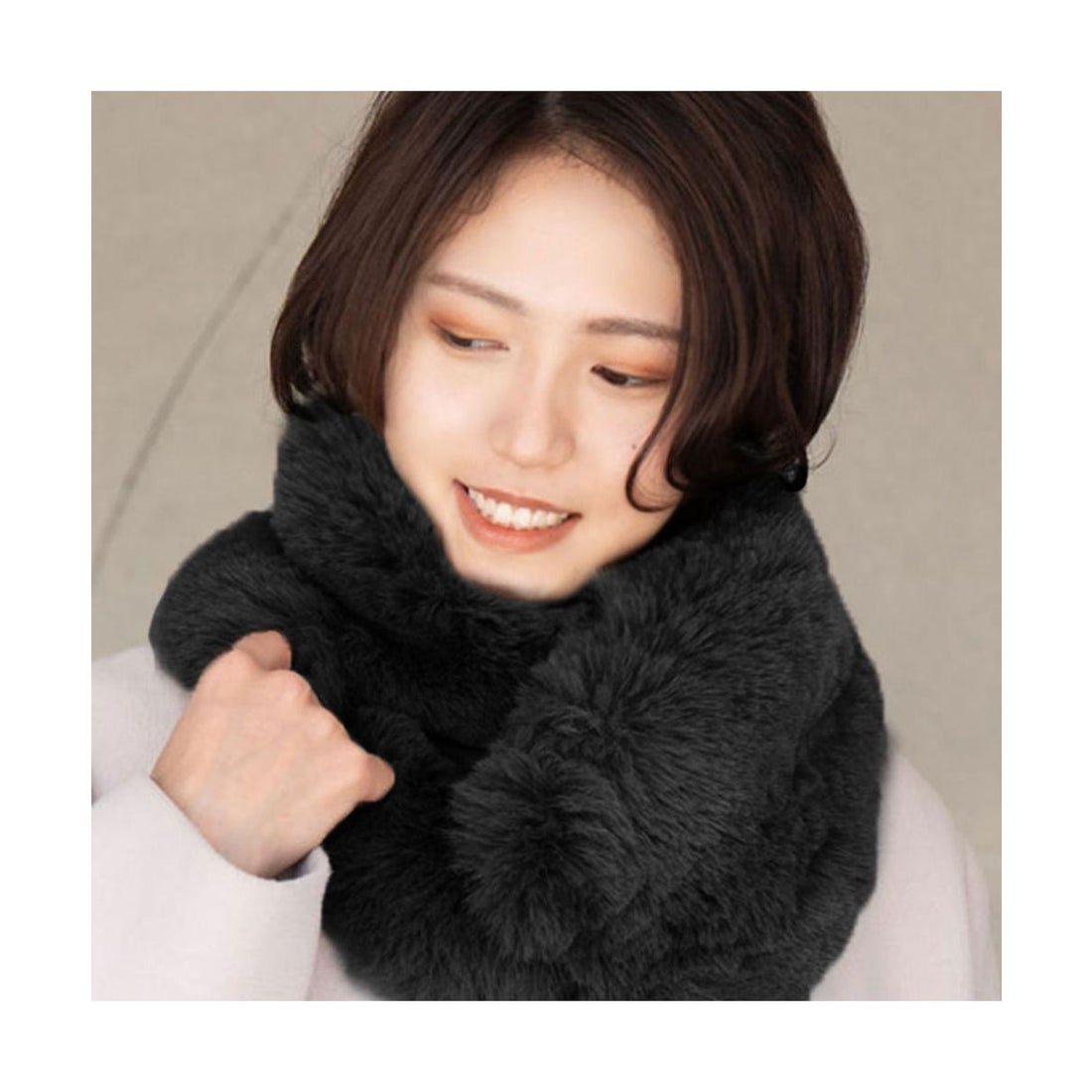 エクレボ exrevo ファー マフラー スヌード ネックウォーマー ティ