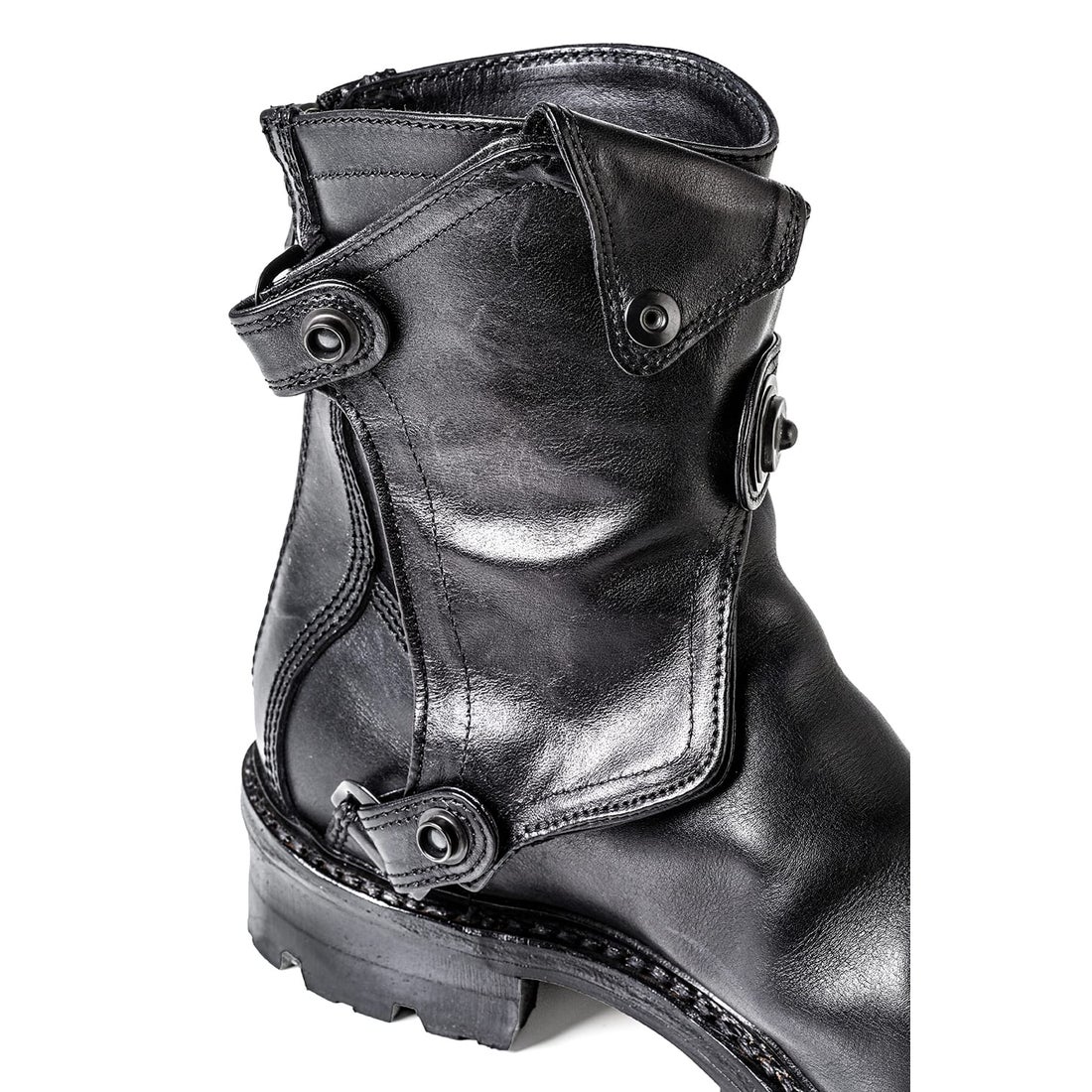ユリウス JULIUS Cow Skin Gun Holder Engineer Boots（BLACK） 通販