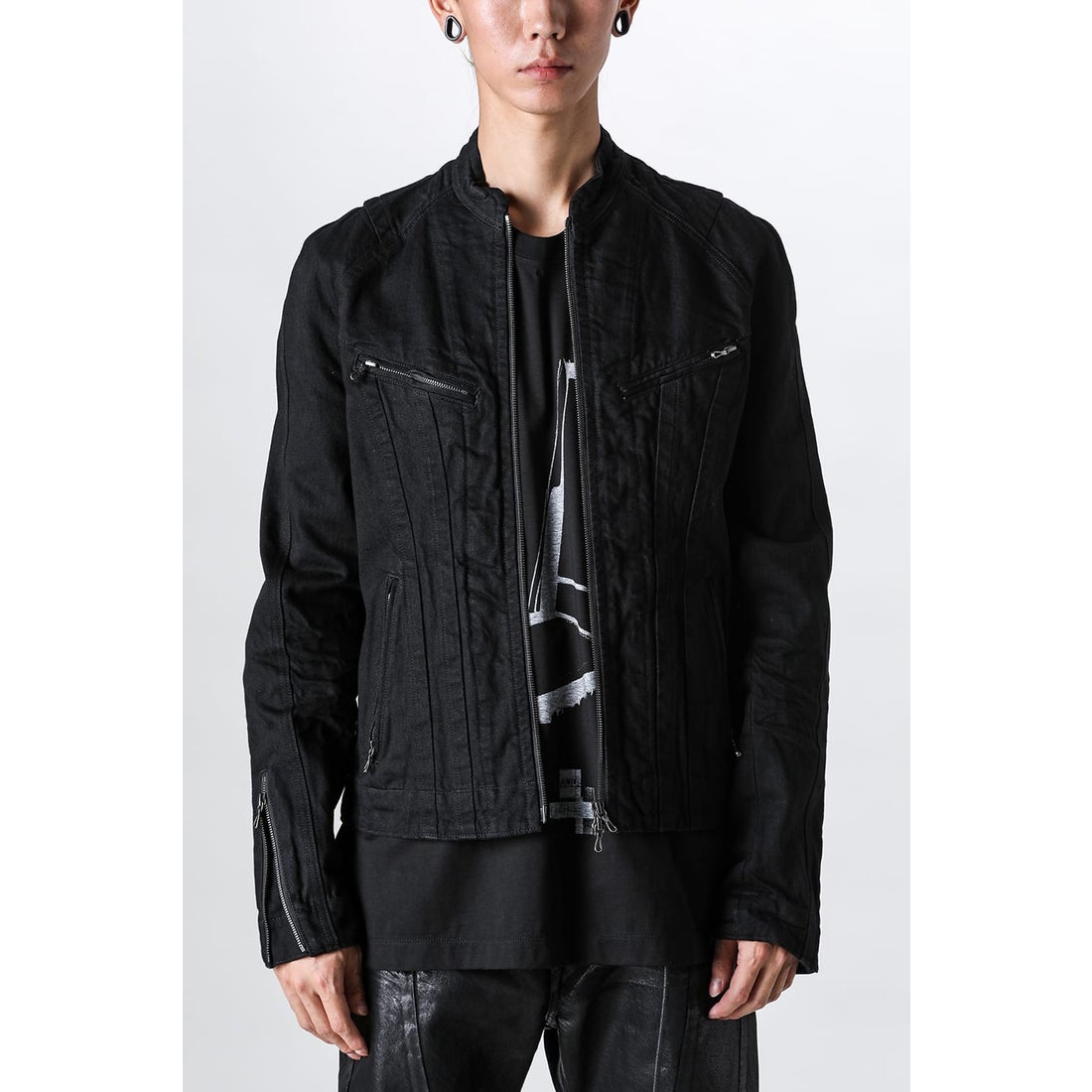 ユリウス JULIUS 12oz Denim Seamed Jacket（BLACK） -FASCINATE