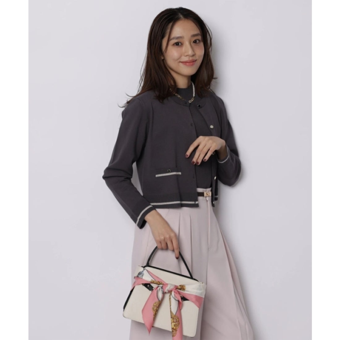 ジャスグリッティー JUSGLITTY ハイネックアンサンブル （茶