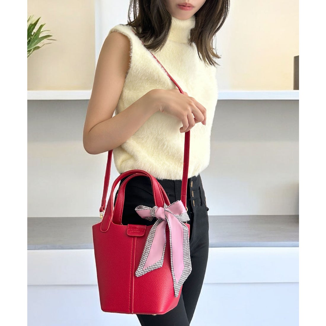 ジュリアブティック JULIA BOUTIQUE スカーフ付き2wayハンドバッグ