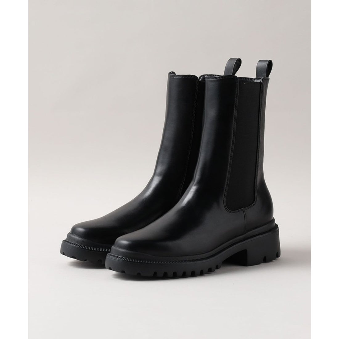 ODETTE E ODILE ミドルサイドゴア ショートブーツ （BLACK