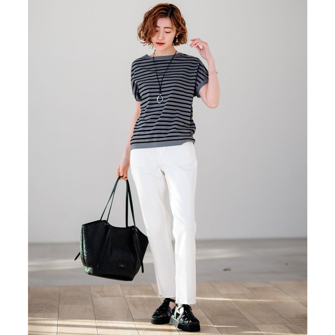 ニジュウサンク チイサイサイズ 23区 S 【SLOW/洗える】SLOW DENIM