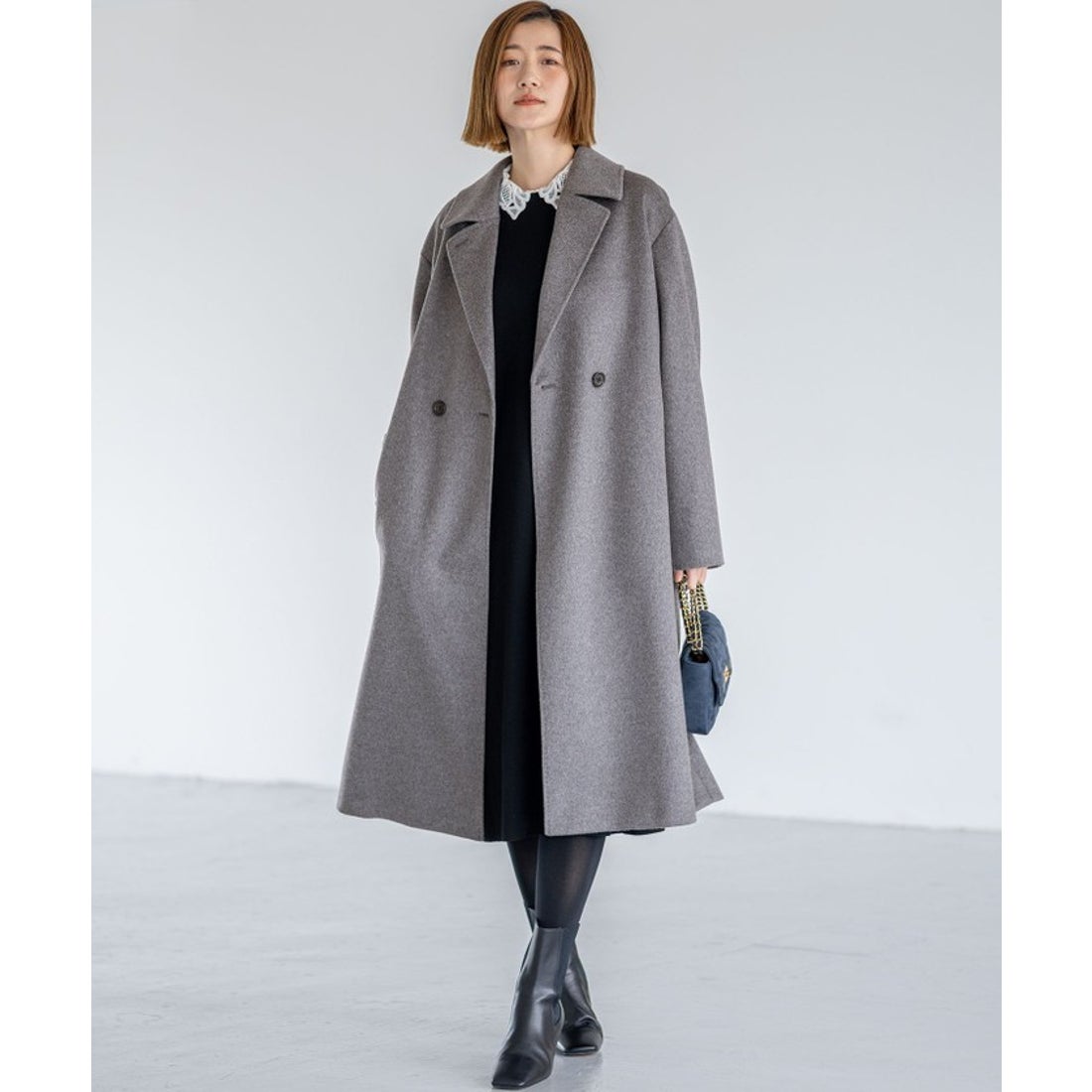 ニジュウサンク チイサイサイズ 23区 S COLOMBOカシミヤビーバー