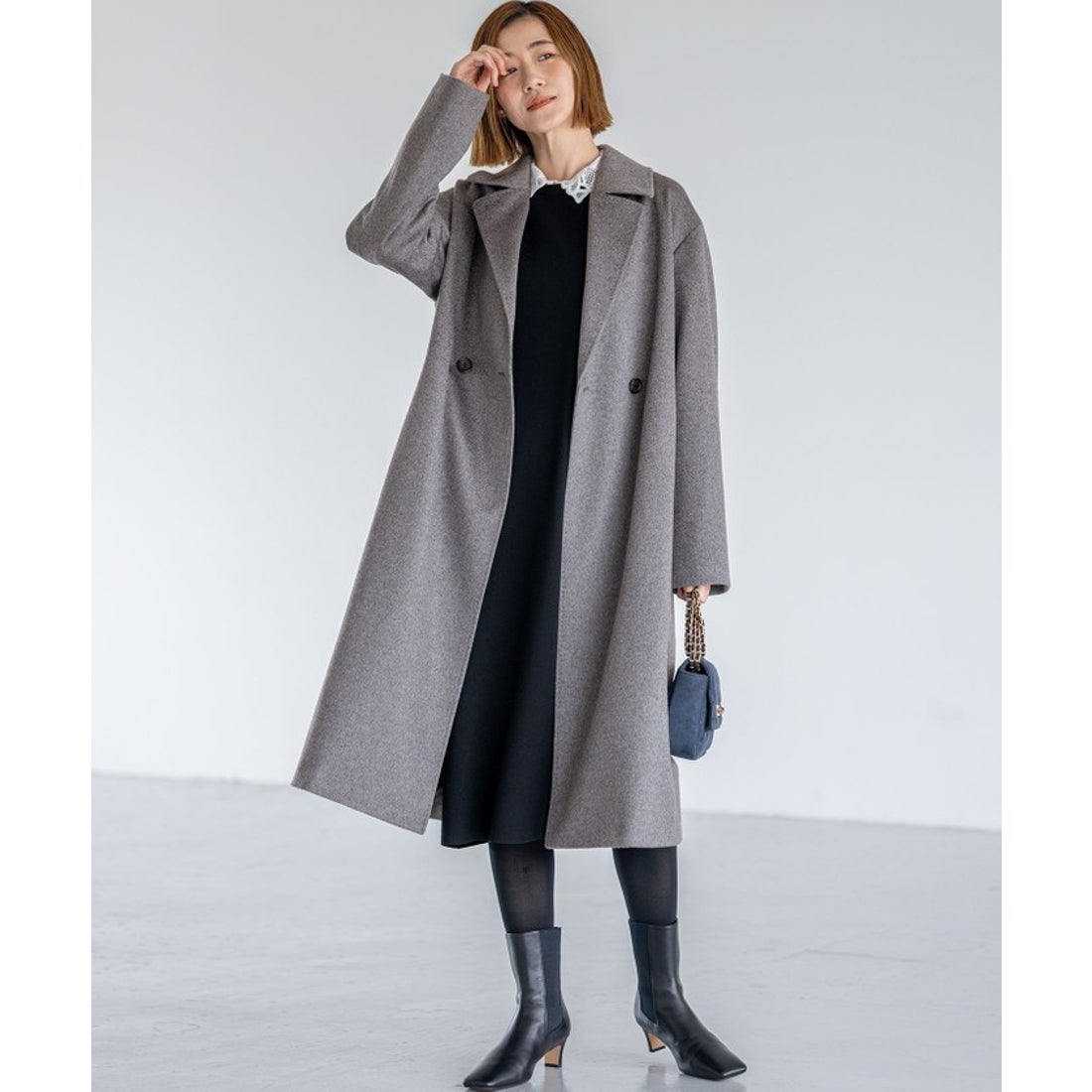 ニジュウサンク チイサイサイズ 23区 S COLOMBOカシミヤビーバー