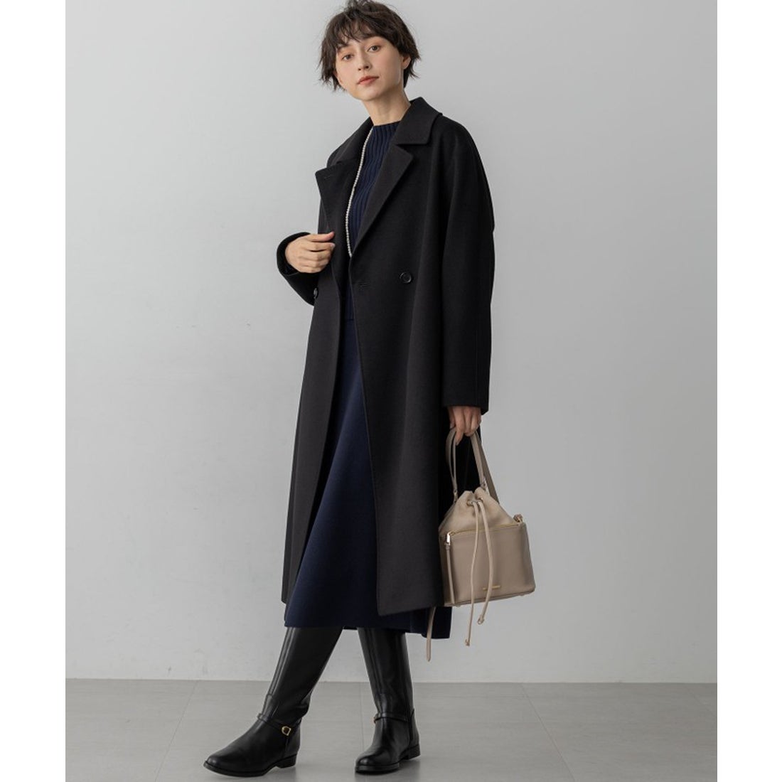 ニジュウサンク チイサイサイズ 23区 S COLOMBOカシミヤビーバー