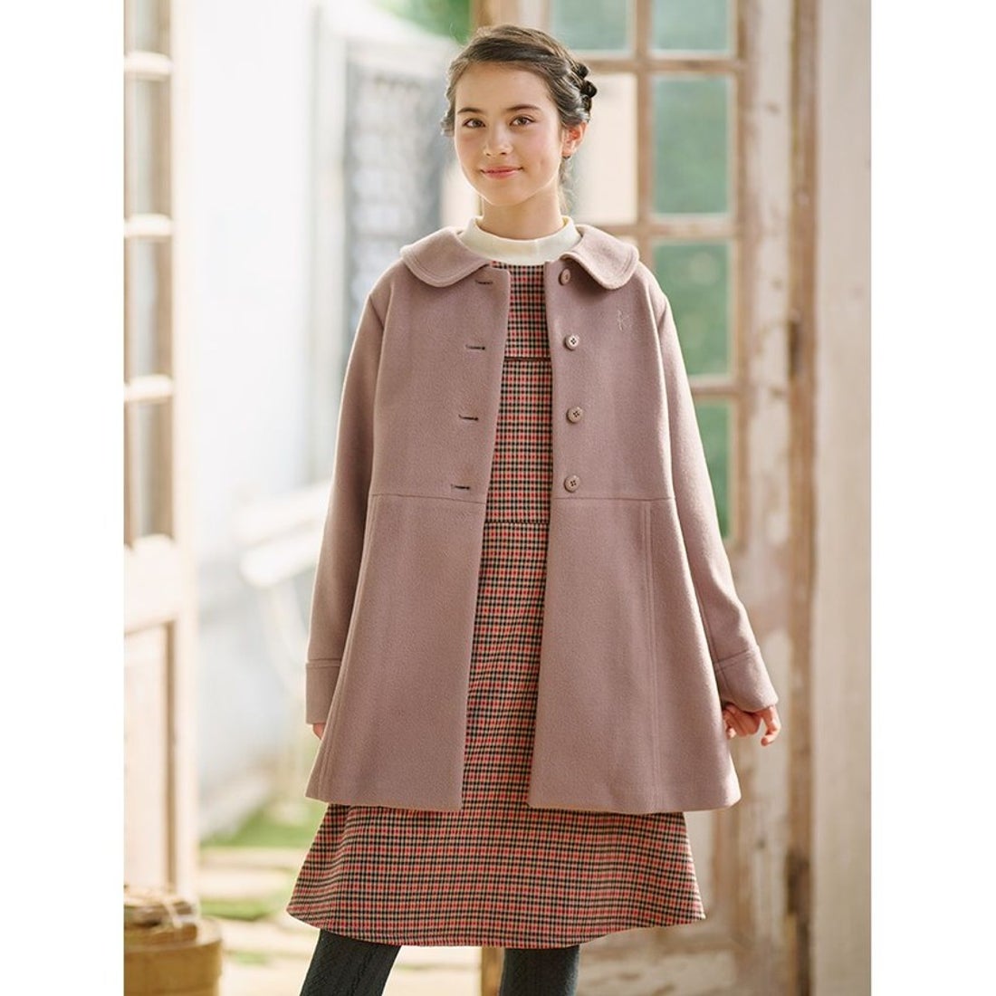 クミキョク キッズ 組曲 KIDS 【150－160cm】フェイクウール コート