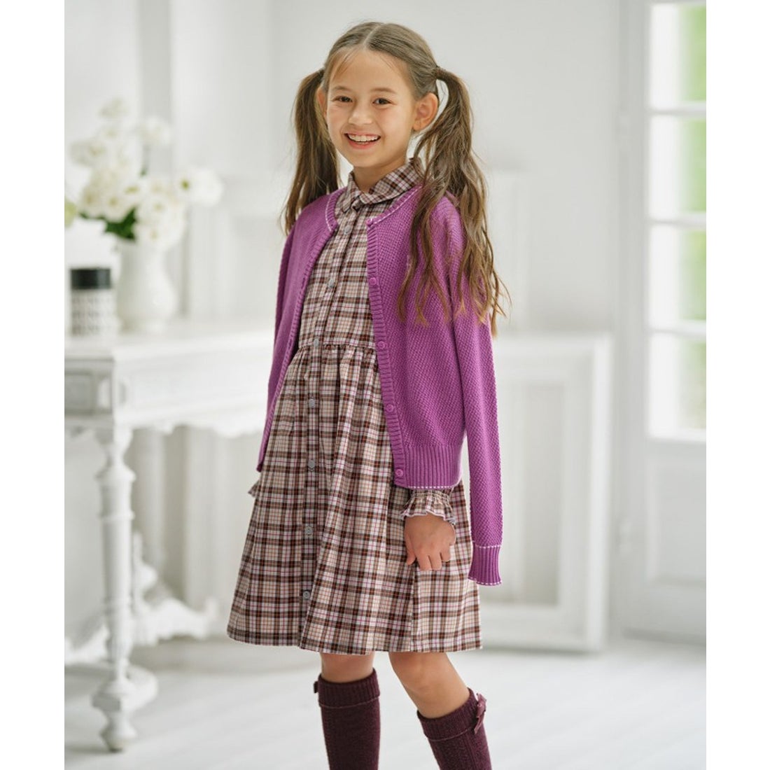 クミキョク キッズ 組曲 KIDS 【110－140cm】リセチェックシャツ