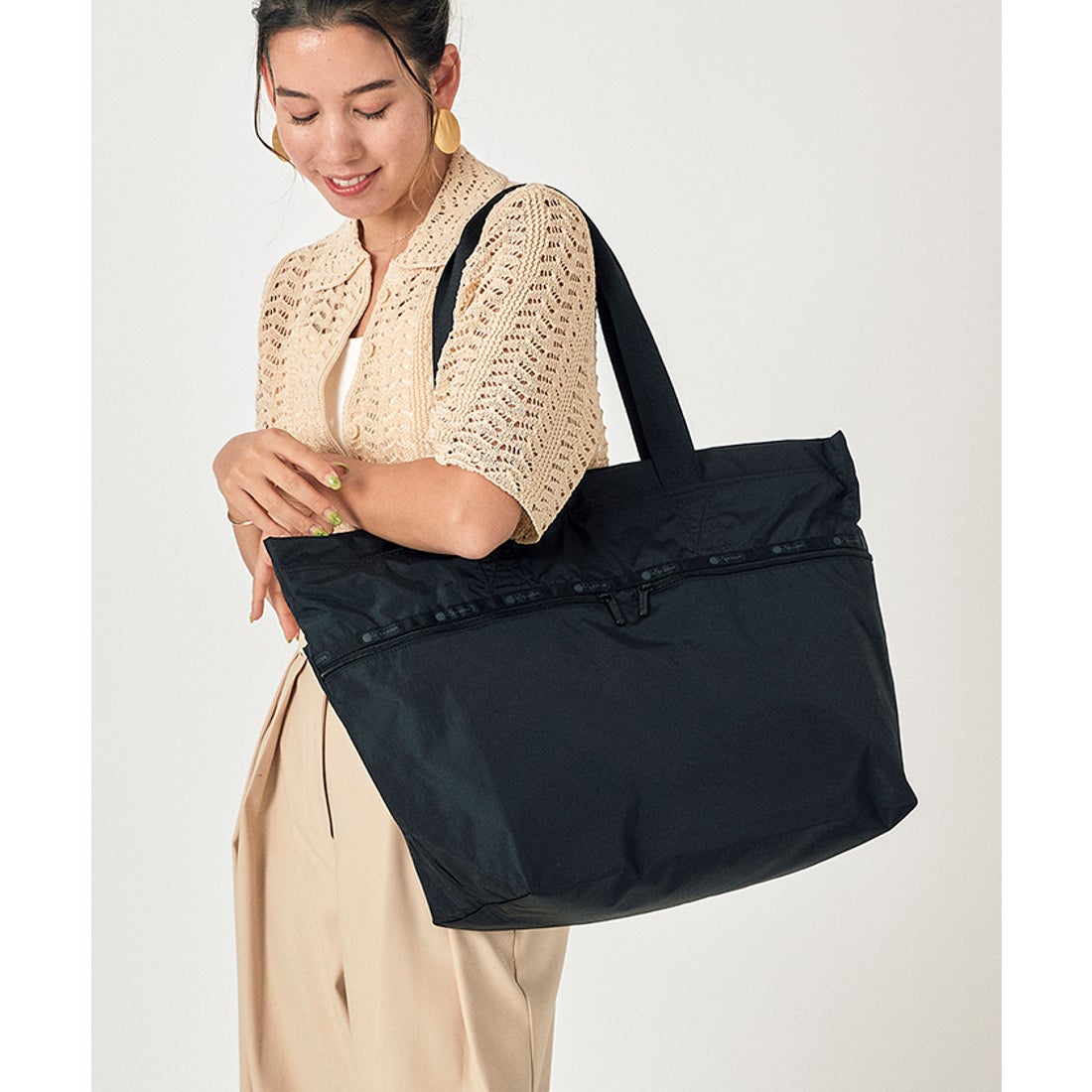 レスポートサック LeSportsac CARLIN ZIP TOP TOTE BAG （リサイクルド