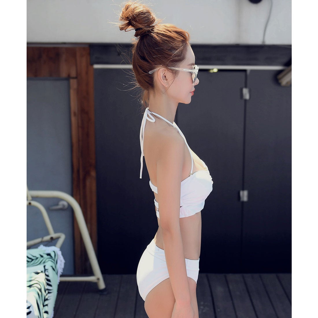 レースレディース Lace Ladies Vカットビキニ 水着2点セット【返品不可