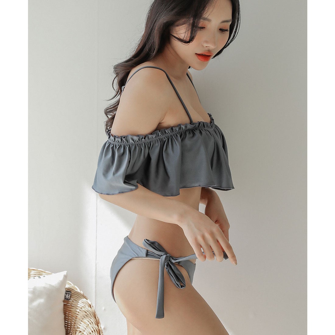 レースレディース Lace Ladies 水着3点セット （グレー