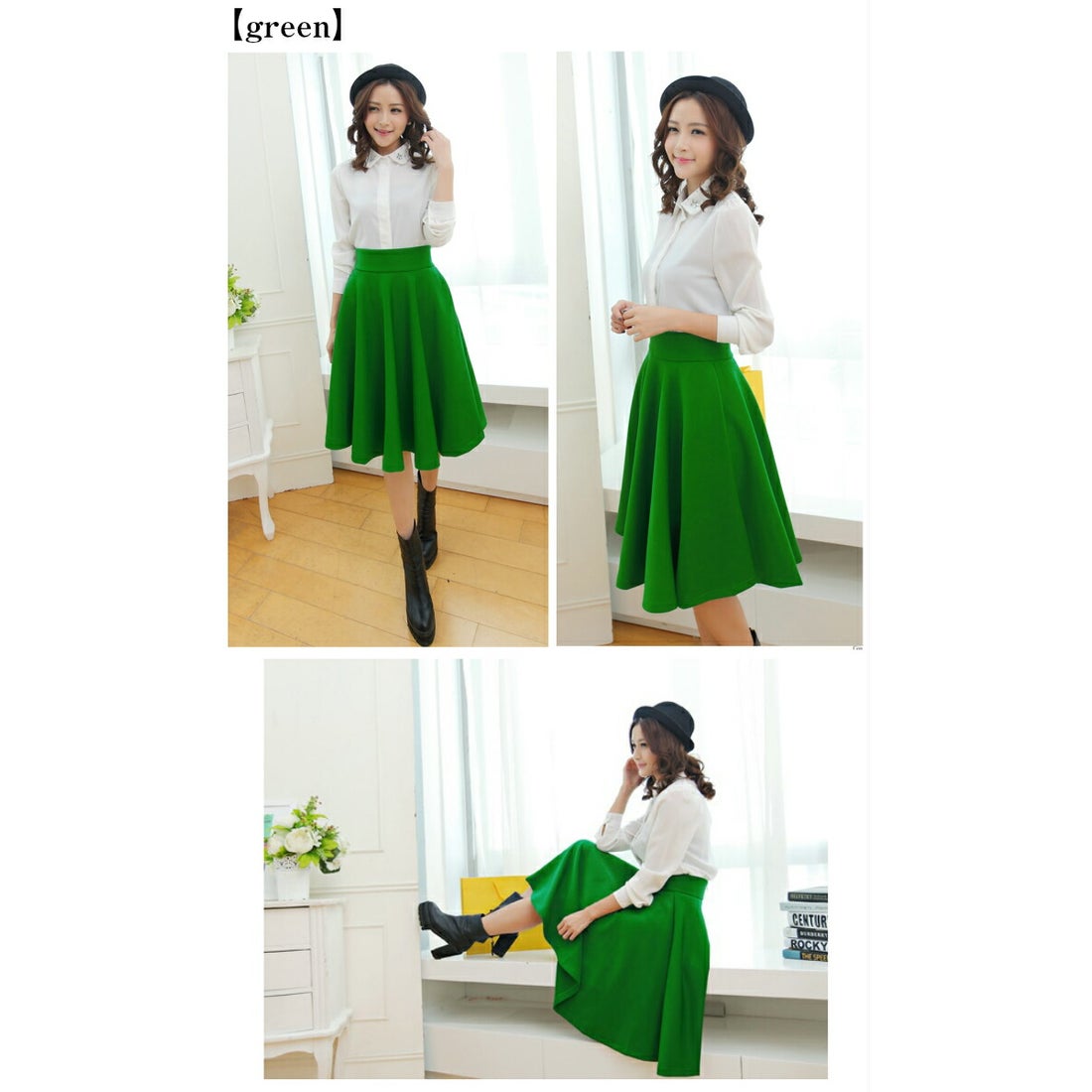 リリーオブバリー Lily of Valley フレア Aライン ひざ丈 スカート