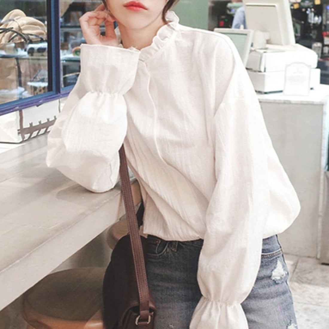 リリーオブバリー Lily of Valley フリル ハイネック キャンディ