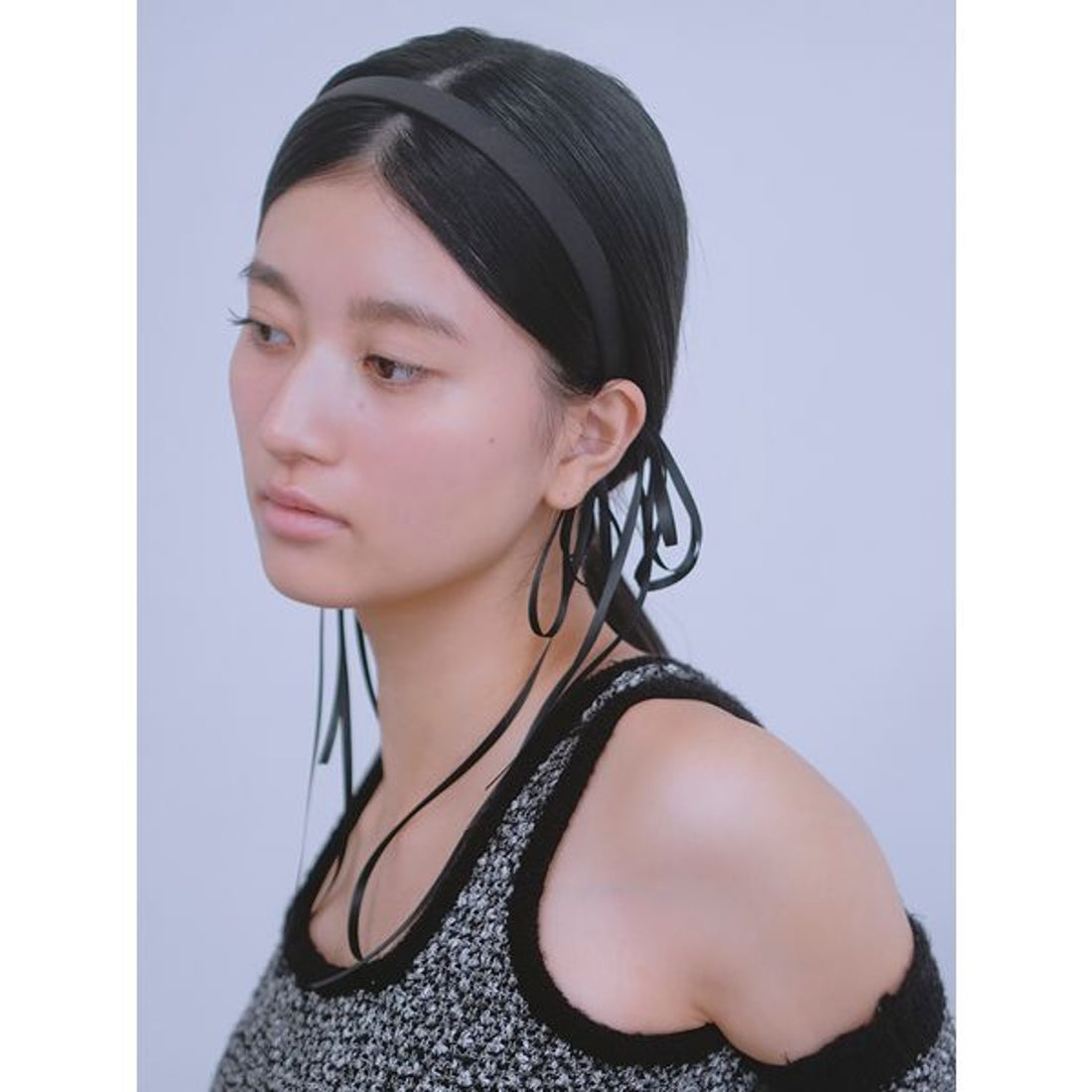 リリーブラウン LILY BROWN リボンフリンジカチューシャ （BLK