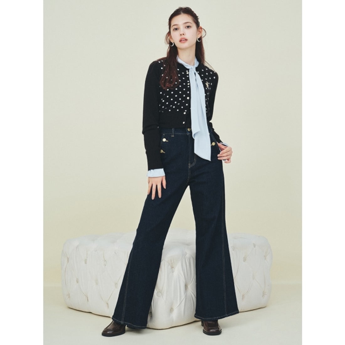 リリーブラウン LILY BROWN 【WEB限定00サイズ】ストレッチフレア