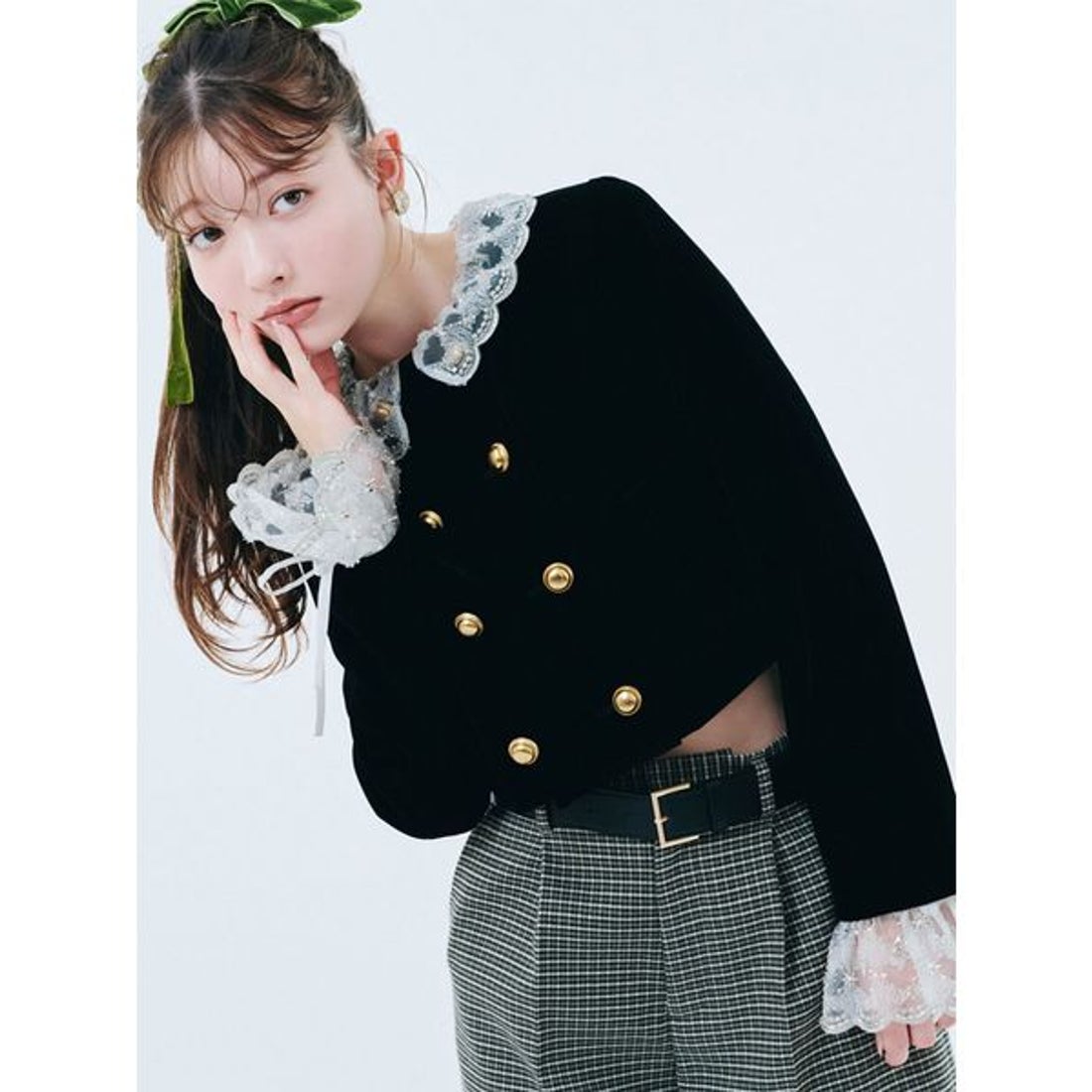 リリーブラウン LILY BROWN [L.B CANDY STOCK]スカラップビジュー