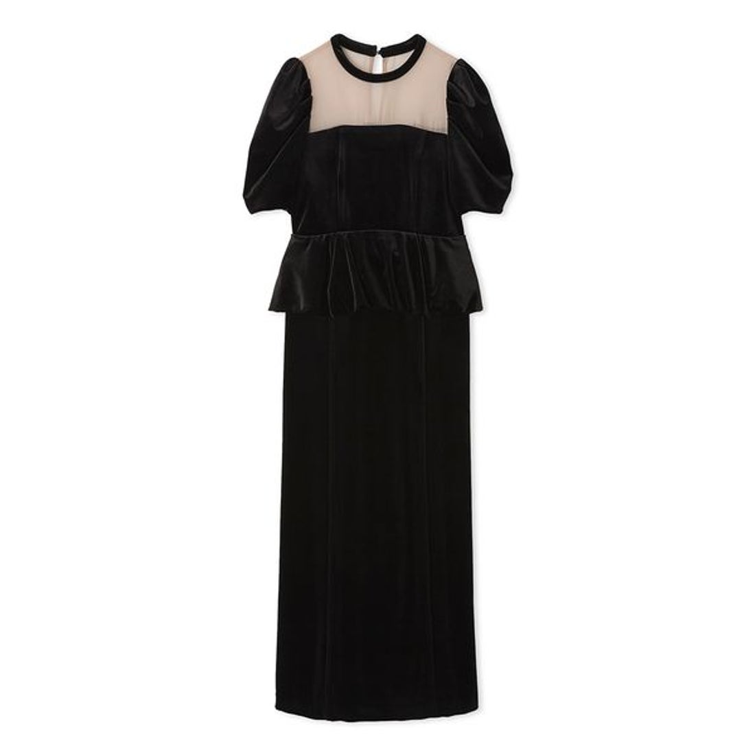 リリーブラウン LILY BROWN ペプラムベロアドレス （BLK