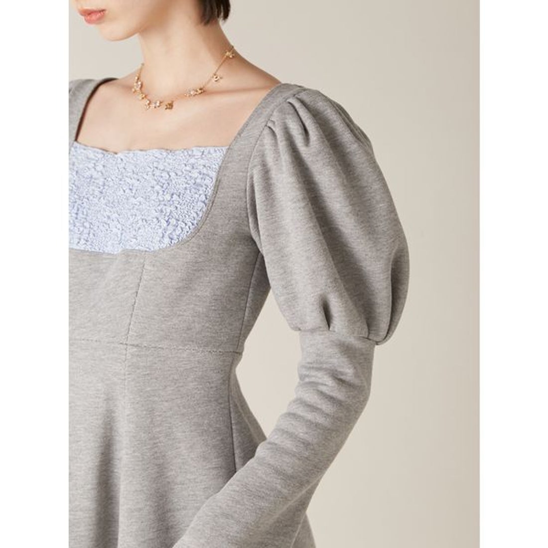 リリーブラウン LILY BROWN ロココ調スウェットミニワンピース （WHT