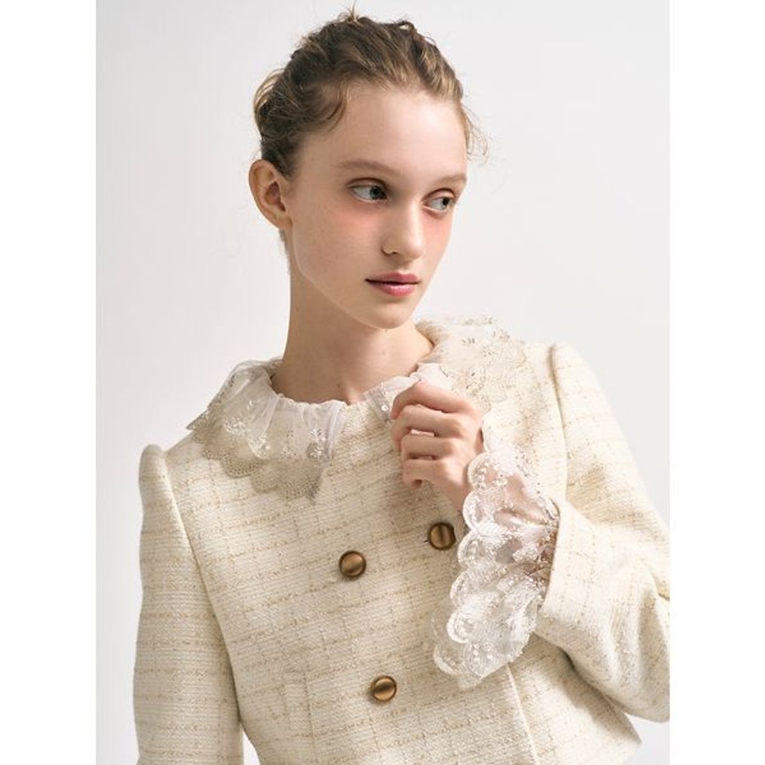 リリーブラウン LILY BROWN [L.B CANDY STOCK]スカラップビジュー