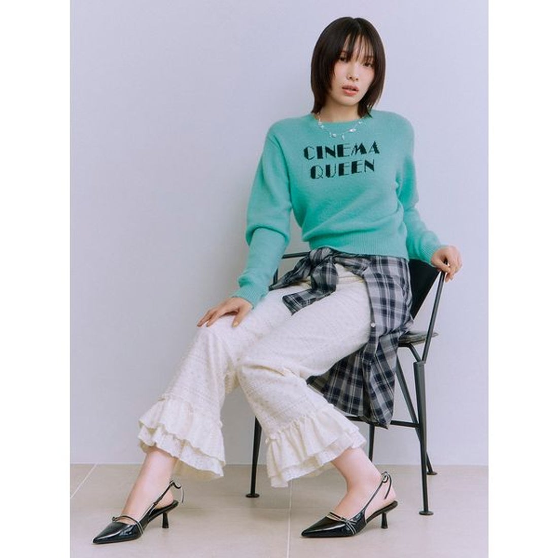 リリーブラウン LILY BROWN バリエーションフリルパンツ （BLK